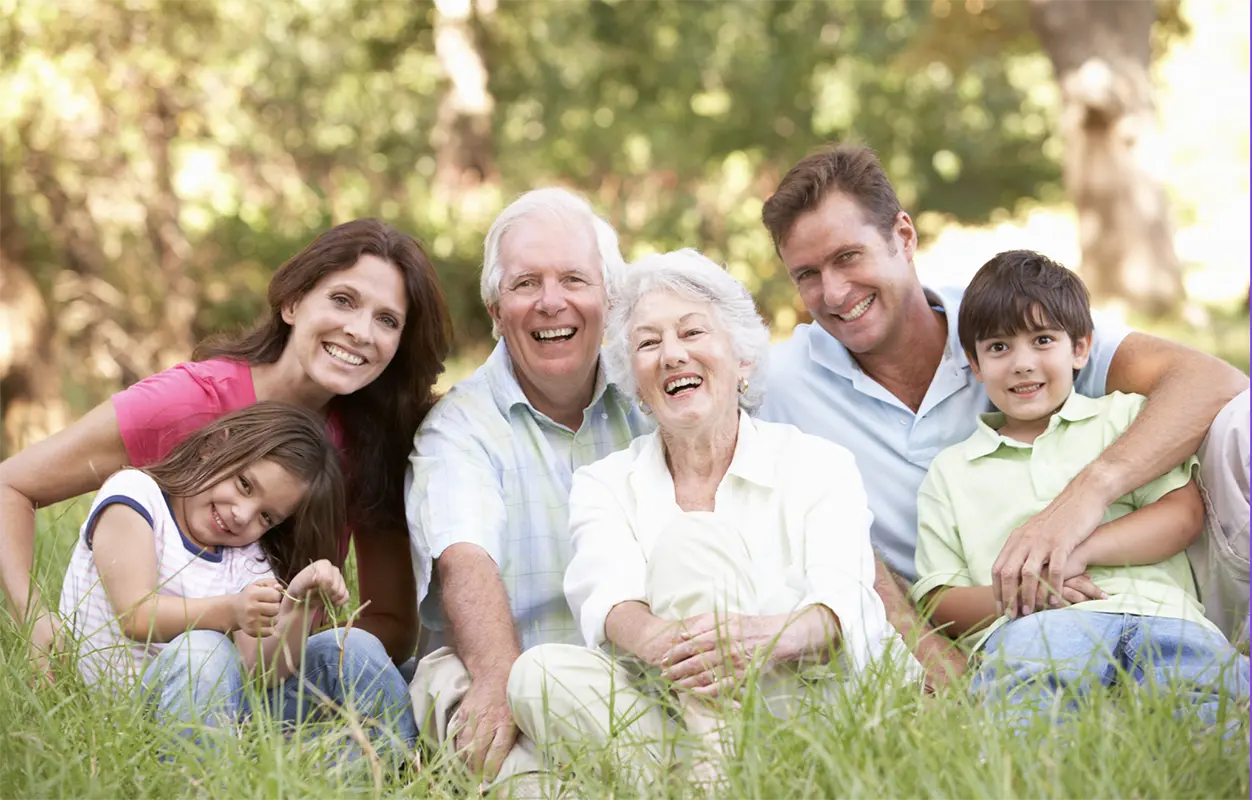 Grandparents with full family
