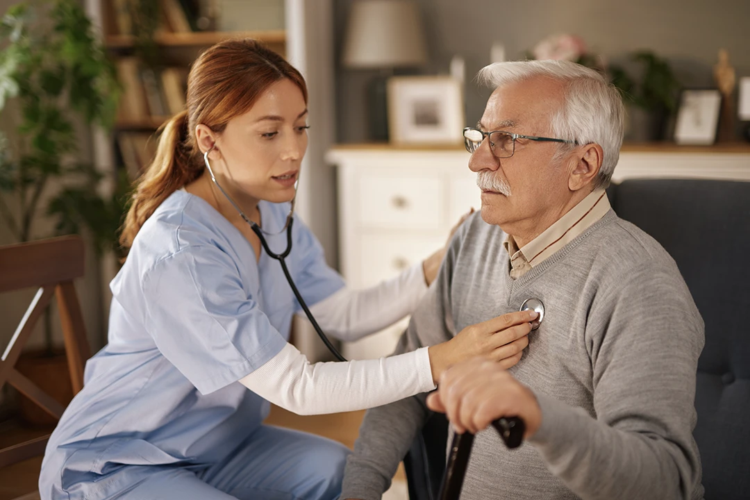 Family supporting a loved one in a hospital setting