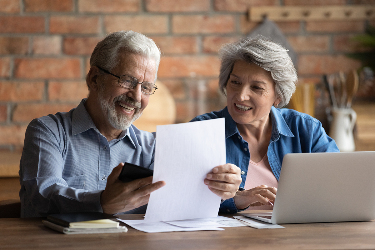 Attorney helping couple understand their trust options